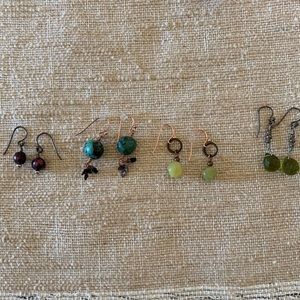 Handmade earrings 4 pair